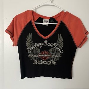 Vintage Cropped Harley Davidson T-shirt